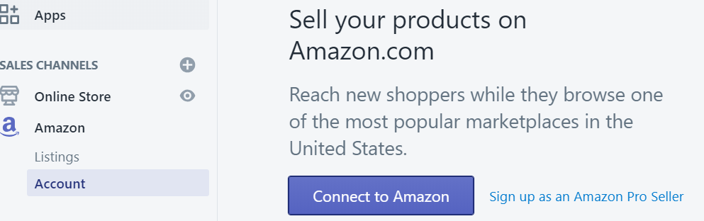 Connect to Amazon-Shopify