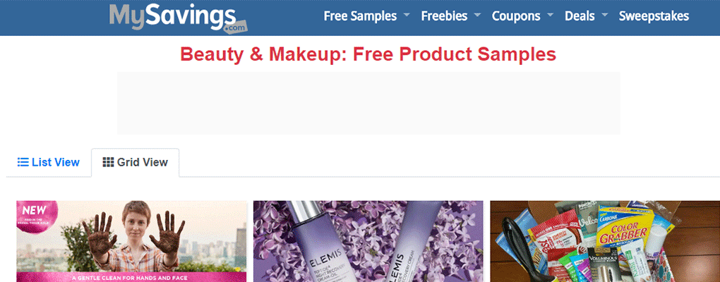 mysavings- free makeup samples