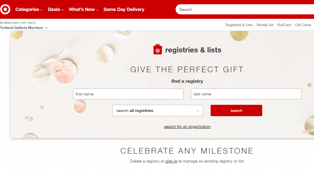 Target Baby Gift Registry